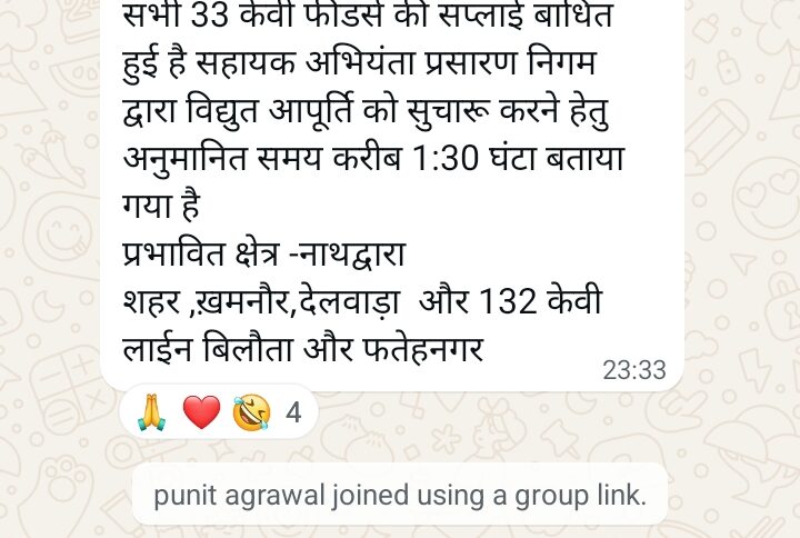 अब फोन बिजी नहीं करेगा परेशान, फतेहनगर में बिजली शिकायतों के समाधान का बना नया माध्यम व्हाट्सएप ग्रुप