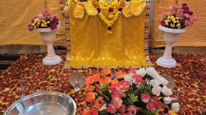 अखाड़ा मंदिर में हिंडोलना मनोरथ, दूसरे दिन ठाकुर जी का मनमोहक श्रृंगार