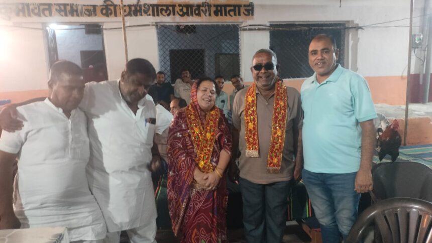 आवरी माताजी मंदिर निर्माण के लिए तीन परिवारों ने दिए 1.73 लाख रुपए